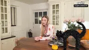 Pumpkin Gloryhole Suprise for my Stepsister Frances Bentley - BJ & riding til I cum deep inside