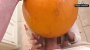 Pumpkin Gloryhole Suprise for my Stepsister Frances Bentley - BJ & riding til I cum deep inside
