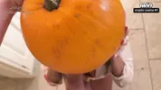 Pumpkin Gloryhole Suprise for my Stepsister Frances Bentley - BJ & riding til I cum deep inside