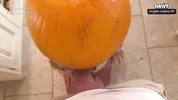 Pumpkin Gloryhole Suprise for my Stepsister Frances Bentley - BJ & riding til I cum deep inside