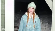 "My car is stuck in the snow and I'm cold" biggy titty stranger needs warmth and dick