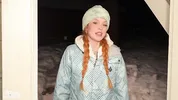 "My car is stuck in the snow and I'm cold" biggy titty stranger needs warmth and dick