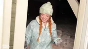 "My car is stuck in the snow and I'm cold" biggy titty stranger needs warmth and dick