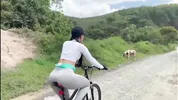 Colombian with a big ass ends up fucking with her best friend on a bike ride.