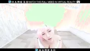 Horny Japanese hottie Rena Horikawa with pink hair had hot sex,in VR.