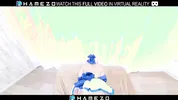 Horny Japanese hottie Rena Horikawa with pink hair had hot sex,in VR.