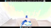 Horny Japanese hottie Rena Horikawa with pink hair had hot sex,in VR.