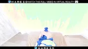Horny Japanese hottie Rena Horikawa with pink hair had hot sex,in VR.
