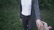 Gave a lot of sperm to a beautiful nymphomaniac in the forest (part 2)