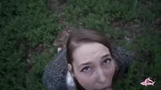 Gave a lot of sperm to a beautiful nymphomaniac in the forest (part 2)