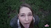 Gave a lot of sperm to a beautiful nymphomaniac in the forest (part 2)