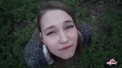 Gave a lot of sperm to a beautiful nymphomaniac in the forest (part 2)