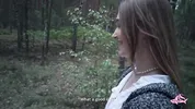 Gave a lot of sperm to a beautiful nymphomaniac in the forest (part 2)