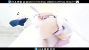 Hot Asian skinny teen masturbates in bunny cosplay in VR.
