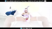 Hot Asian skinny teen masturbates in bunny cosplay in VR.