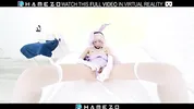 Hot Asian skinny teen masturbates in bunny cosplay in VR.