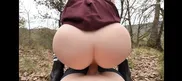 I covered the face of a huge tits hitchhiker with cum