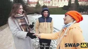 SWAP4K. A kinky couple had a hard threesome with a hot girl, her boyfriend watched through the glass