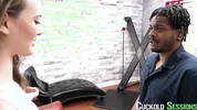 CUCKOLD SESSIONS - Tall Olivia Madison Cucks Tiny Hubby with Plumber's Huge Cock