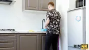 RIM4K. Dude gets his anus licked for the first time before fucked two lovely hotties