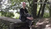 18 year Luna does her first porn casting