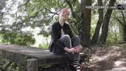 18 year Luna does her first porn casting