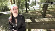 18 year Luna does her first porn casting