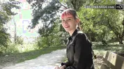 18 year Luna does her first porn casting