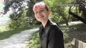 18 year Luna does her first porn casting