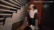 Zip up intimate yoga pants and snow boots for life contrast
