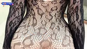 Redhead Beauty in Fishnet Bodystocking Passionate Fucking on The Floor till Cum on Ass - Sweetie Fox