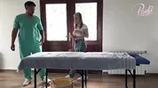 Masseuse Covers Busty Blonde's Face with Semen After Seeing Her Giant ASS - Pauli Belen