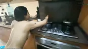 a meal and a fuck my milf stepmom makes it happen - while dad is away