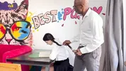 I was shocked when my teacher put his dick in my face and then fucked me on the table