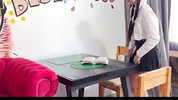I was shocked when my teacher put his dick in my face and then fucked me on the table