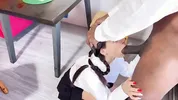 I was shocked when my teacher put his dick in my face and then fucked me on the table