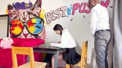 I was shocked when my teacher put his dick in my face and then fucked me on the table