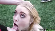 CuckoldSessions - Hot Petite Blonde Babe Loves Getting Spitroasted In Front Of Her Cuck Bf