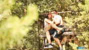 Having a wonderful summer outdoor time with her and losing thoughts from kissing her lots