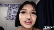 BJRAW Filling up Candy Scott's mouth with cum
