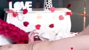 Young Redhead and older MILF lesbian scissoring Valentines day - Lesbea