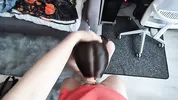 This horny polish slut would do everything for money - Diaper fetish with deepthroating huge cock