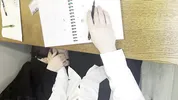 Alt classmate blows me during lesson and begs to fuck her in toilet