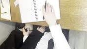 Alt classmate blows me during lesson and begs to fuck her in toilet