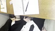Alt classmate blows me during lesson and begs to fuck her in toilet