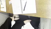Alt classmate blows me during lesson and begs to fuck her in toilet