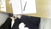 Alt classmate blows me during lesson and begs to fuck her in toilet