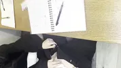 Alt classmate blows me during lesson and begs to fuck her in toilet