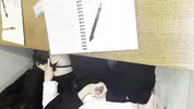 Alt classmate blows me during lesson and begs to fuck her in toilet
