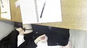 Alt classmate blows me during lesson and begs to fuck her in toilet